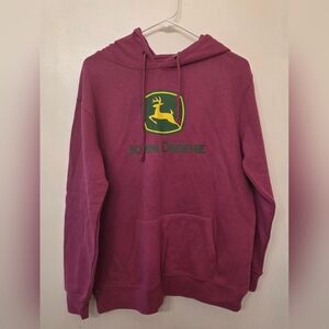 John Deere Men's Maroon Hoodie